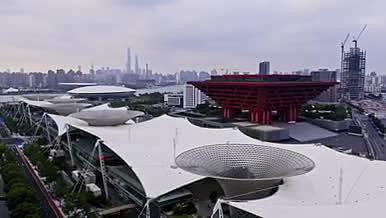 上海世博园无人机大气航拍视频的预览图